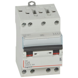 Legrand - Disjoncteur 4P DX3 - 25A - 6kA - courbe C - Réf : 406912
