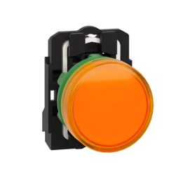 Schneider - Harmony XB5 - Voyant Orange rond Ø22 - IP66 - LED intégrée - 240 V  - Réf : XB5AVM5