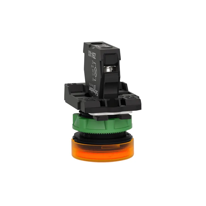 Schneider - Harmony XB5 - Voyant Orange rond Ø22 - IP66 - LED intégrée - 240 V  - Réf : XB5AVM5