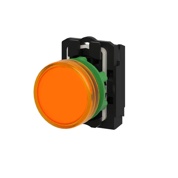 Schneider - Harmony XB5 - Voyant Orange rond Ø22 - IP66 - LED intégrée - 240 V  - Réf : XB5AVM5