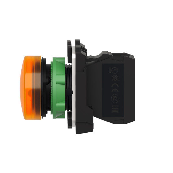 Schneider - Harmony XB5 - Voyant Orange rond Ø22 - IP66 - LED intégrée - 240 V  - Réf : XB5AVM5