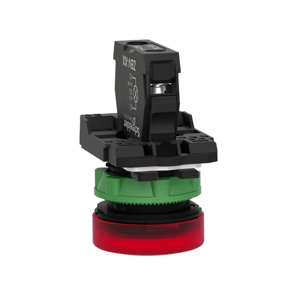 Schneider - Harmony XB5 - Voyant Rouge rond Ø22 - IP66 - LED intégrée - 240V - Réf : XB5AVM4