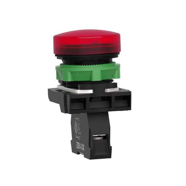 Schneider - Harmony XB5 - Voyant Rouge rond Ø22 - IP66 - LED intégrée - 240V - Réf : XB5AVM4