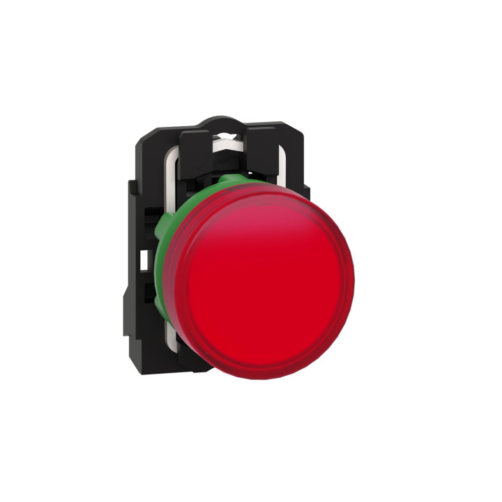 Schneider - Harmony XB5 - Voyant Rouge rond Ø22 - IP66 - LED intégrée - 240V - Réf : XB5AVM4