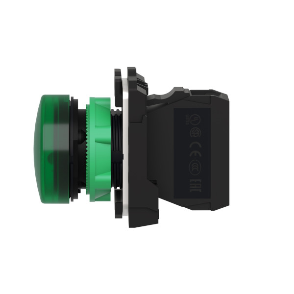 Schneider - Harmony XB5 - Voyant Vert rond Ø22 - IP66 - LED intégrée - 24V - Réf : XB5AVB3