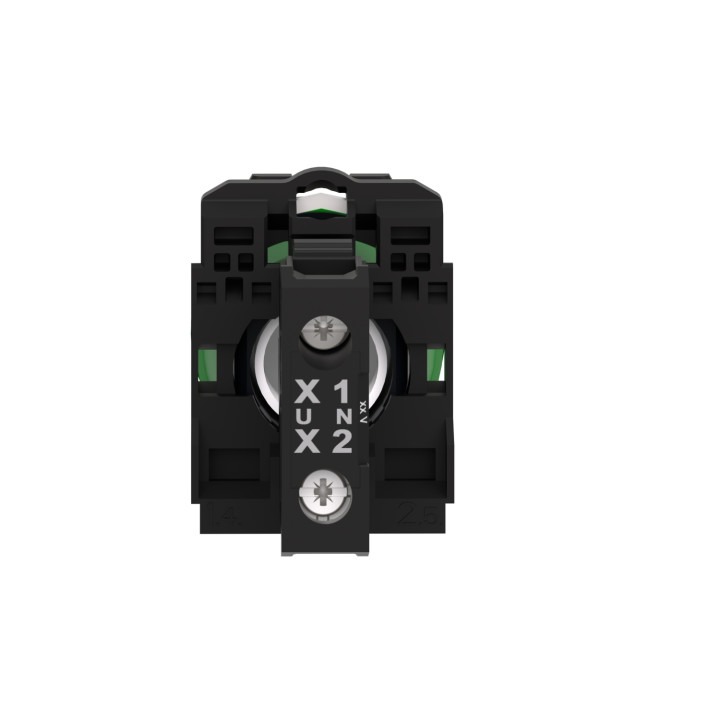 Schneider - Harmony XB5 - Voyant Vert rond Ø22 - IP66 - LED intégrée - 24V - Réf : XB5AVB3