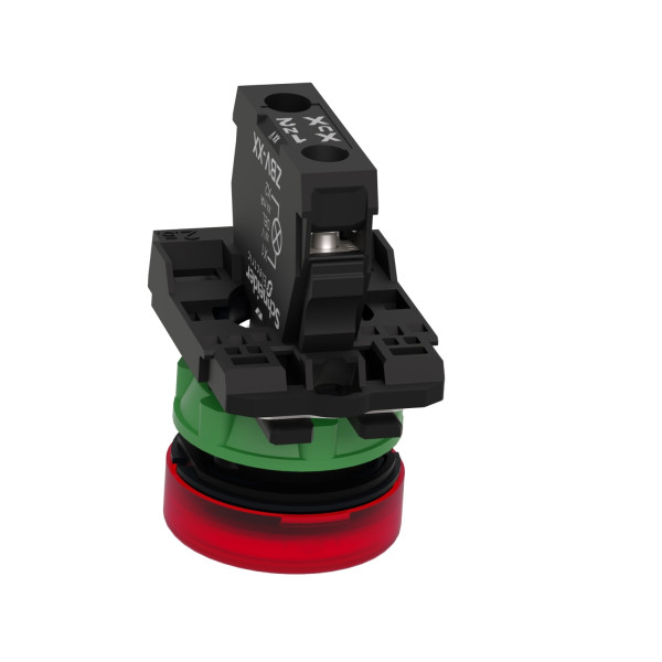 Schneider - Harmony XB5 - Voyant Rouge rond Ø22 - IP66 - LED intégrée - 24V - Réf : XB5AVB4