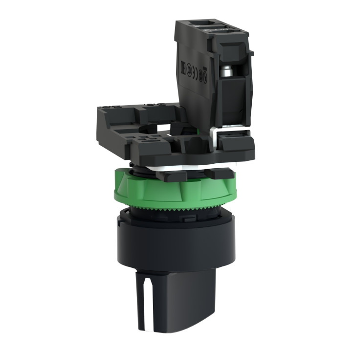Schneider - Harmony CB5 - Bouton tournant noir Ø22 - à manette - 2 positions - 1F - Réf : XB5AD21