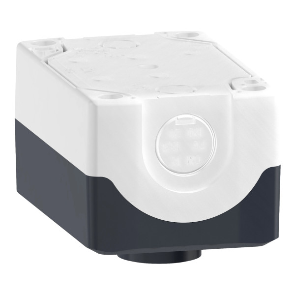 Schneider - Harmony boite - 2 boutons poussoirs Ø22 - blanc /noir - Réf : XALD222