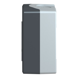 Schneider - Harmony boite - 2 trous - couvercle gris foncé - fond gris clair - Réf : XALD02