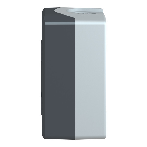 Schneider - Harmony boite - 2 trous - couvercle gris foncé - fond gris clair - Réf : XALD02