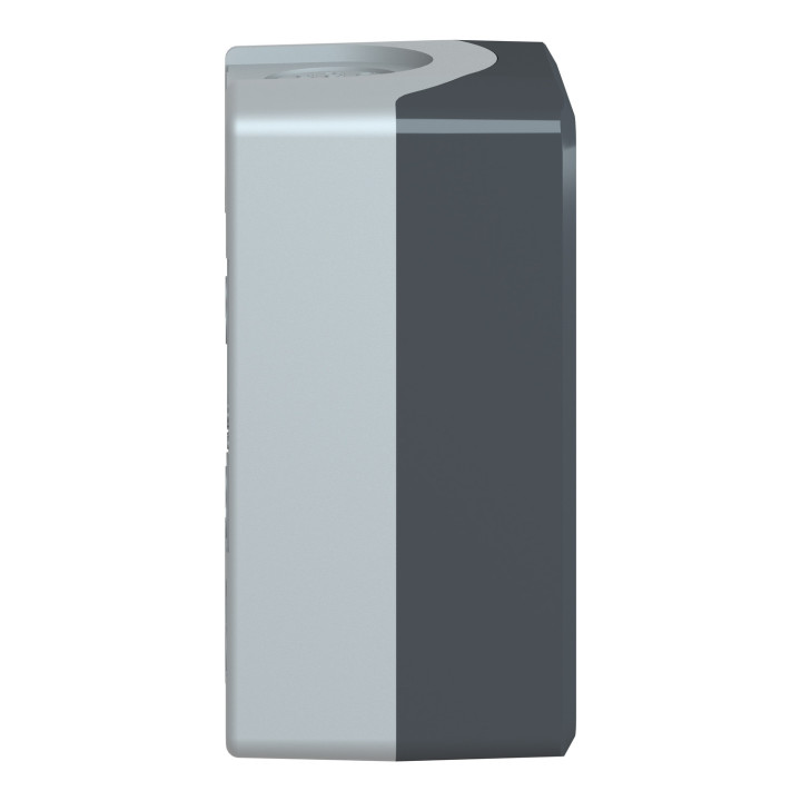 Schneider - Harmony boite - 2 trous - couvercle gris foncé - fond gris clair - Réf : XALD02