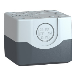 Schneider - Harmony boite - 1 trou - couvercle gris foncé - fond gris clair - Réf : XALD01
