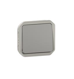 Legrand Plexo - Poussoir - 10A - 250V - composable - étanche - IP55/IK08 - Gris - Réf : 069540L