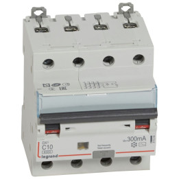LEGRAND - Disjoncteur Différentiel  DX3  4P - 10A - 300MA - AC - Réf : 411204