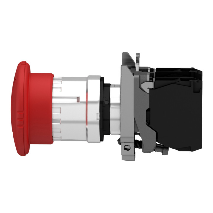 Schneider - Harmony XB4 - Arrêt d'urgence rouge Ø22- tête Ø 40 - tourner pour déverrouiller - 2O - Réf : XB4BS8444