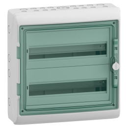Schneider - Mureva - Coffret étanche - 2 Rangées 18 Modules - IP65/IK09 - Réf : 13965M