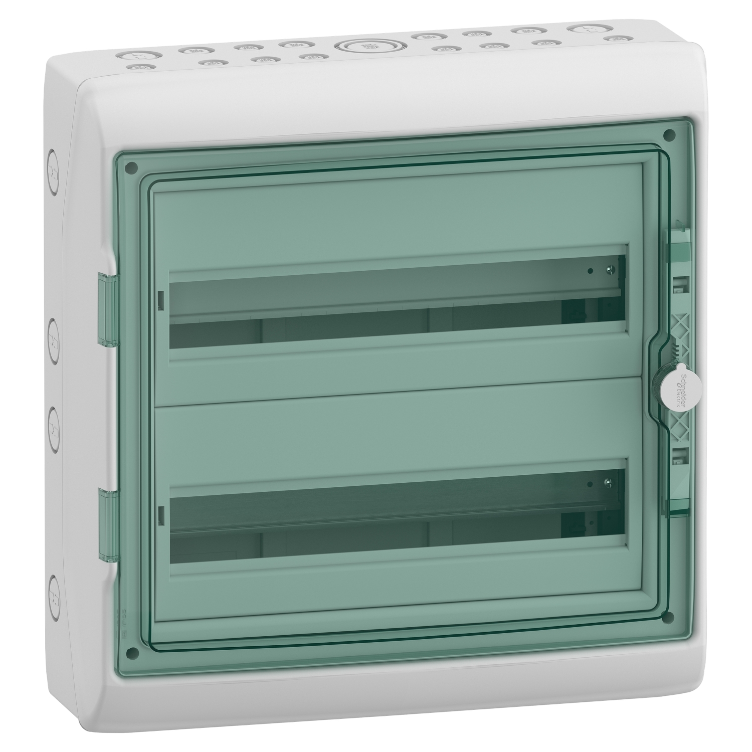 Schneider - Coffret Mureva - 2 rangées 18 Modules - IP65/IK09 - Réf : 13965M