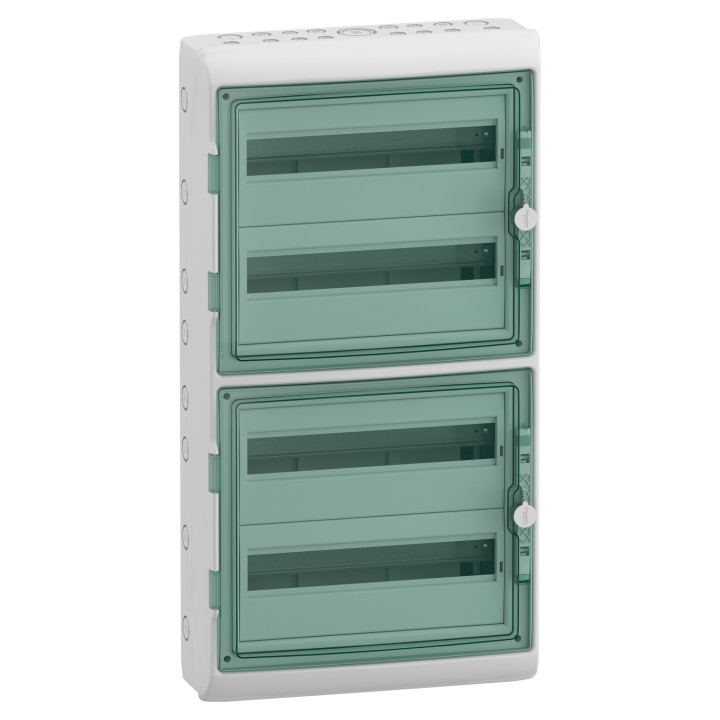 Schneider - Mureva - Coffret étanche - 4 Rangées 18 Modules - IP65/IK09 - Réf : 13968M