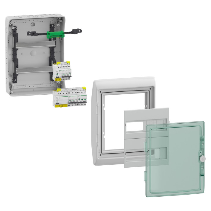 Schneider - Mureva - Coffret étanche - 2 Rangées 18 Modules - IP65/IK09 - Réf : 13965M
