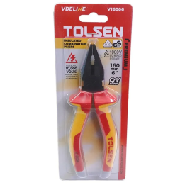 Tolsen - Pince mixte - universel - isolée 1000V - 160mm - Réf.: V16006