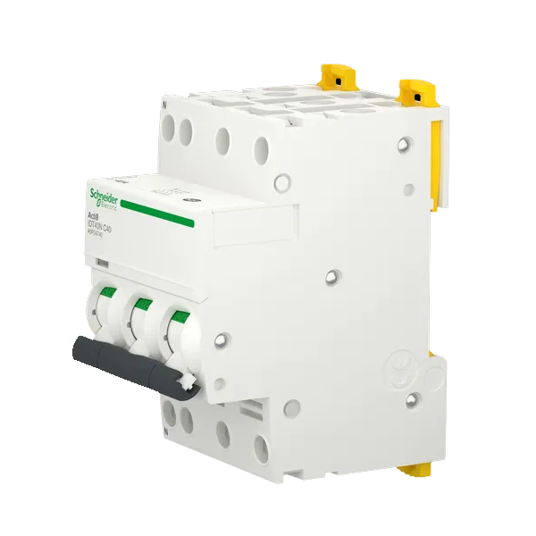 Schneider - Acti9 IDT40T - disjoncteur modulaire - 3p+n - 10A - courbe D - 4500A/6KA - Réf : A9P32710