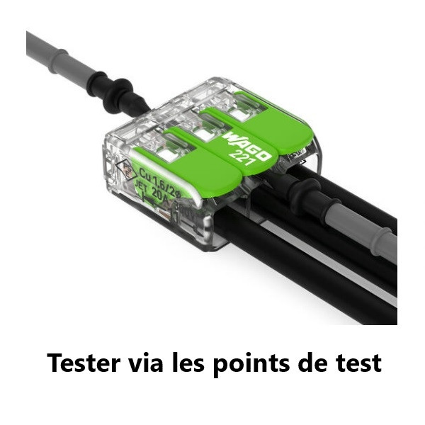 WAGO - Boîte de 25 Bornes GREEN Range auto fils souple / rigide 5 x (0,2 à 4mm2) - Réf : WAG 221-425