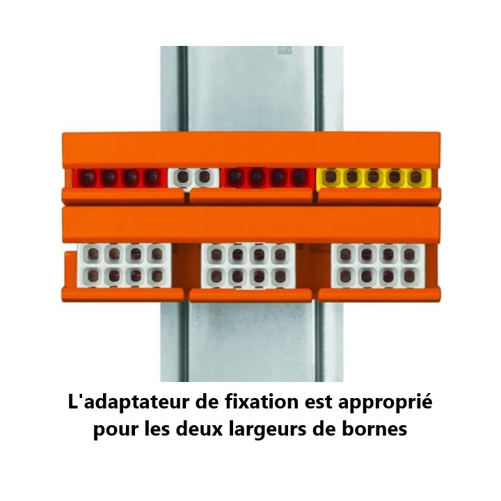 WAGO - Adaptateur de fixation pour bornes 2273 pour rail DIN - Réf.: WAG 2273-500