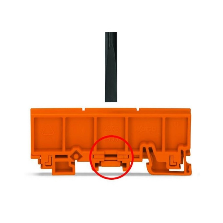 WAGO - Adaptateur de fixation pour bornes 2273 pour rail DIN - Réf.: WAG 2273-500