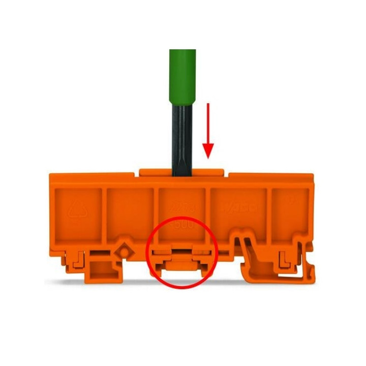 WAGO - Adaptateur de fixation pour bornes 2273 pour rail DIN - Réf.: WAG 2273-500