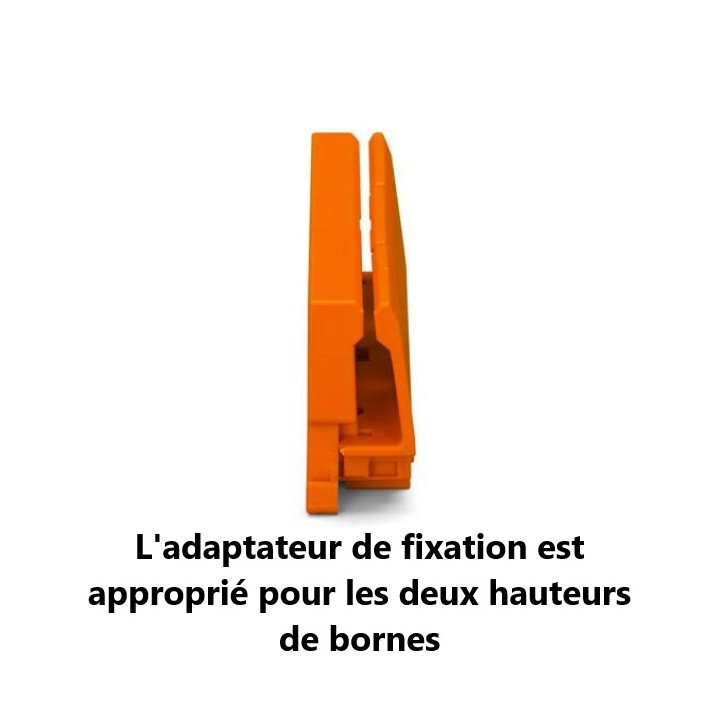 WAGO - Adaptateur de fixation pour bornes 2273 pour rail DIN - Réf.: WAG 2273-500