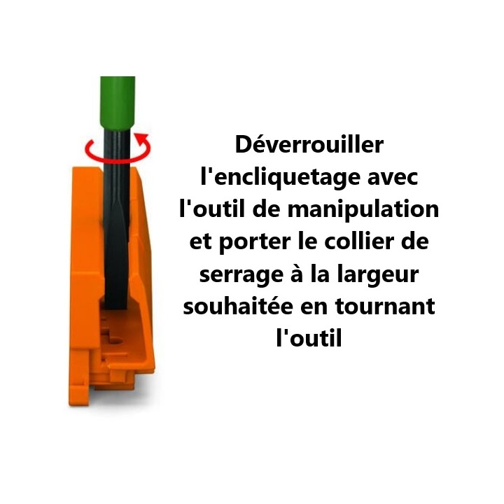WAGO - Adaptateur de fixation pour bornes 2273 pour rail DIN - Réf.: WAG 2273-500