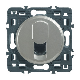 Legrand - Céliane - Prise RJ 45 multimédia catégorie6 FTP - Titane - Réf : 099761