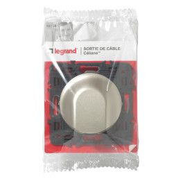 Legrand - Céliane - Sortie de câble avec serre-câble - Titane - Réf : 099758