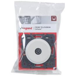 Legrand - Céliane - Prise TV simple mâle Céliane - Blanc - Réf : 099715
