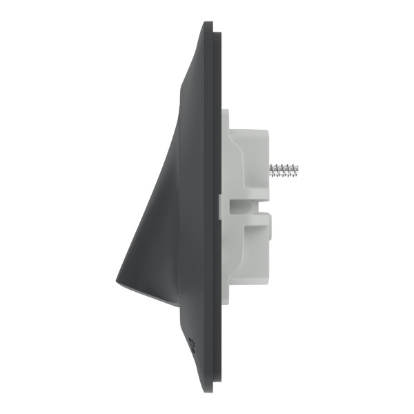 Schneider - Ovalis - Sortie de câble - Fixation VIS/GRIFFES - Anthracite - Réf : S466662
