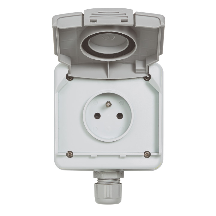 Legrand - Kit prise saillie étanche Green'up véhicule électrique + Disjoncteur diff. - 20A - Type F - Réf : 090471 + 410754