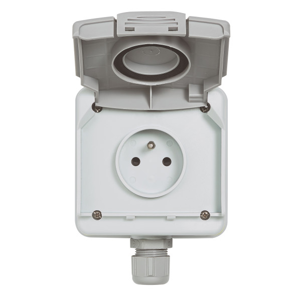 Legrand - Kit prise saillie étanche Green'up véhicule électrique + Disjoncteur diff. - 20A - Type F - Réf : 090471 + 410754
