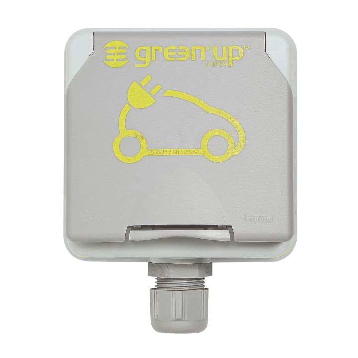 Legrand - Kit prise saillie étanche Green'up véhicule électrique + Disjoncteur diff. - 20A - Type F - Réf : 090471 + 410754