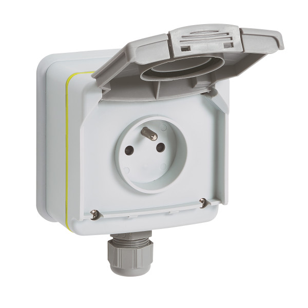 Legrand - Kit prise saillie étanche Green'up véhicule électrique + Disjoncteur diff. - 20A - Type F - Réf : 090471 + 410754