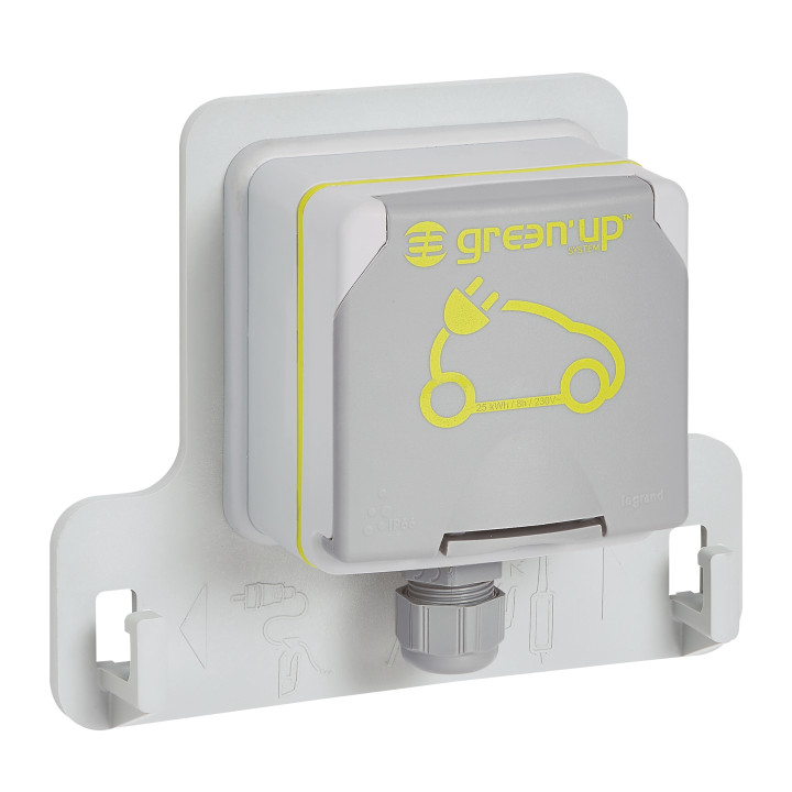 Legrand - Kit prise saillie étanche Green'up véhicule électrique + Disjoncteur diff. - 20A - Type F - Réf : 090471 + 410754
