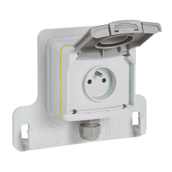 Legrand - Kit prise saillie étanche Green'up véhicule électrique + Disjoncteur diff. - 20A - Type F - Réf : 090471 + 410754