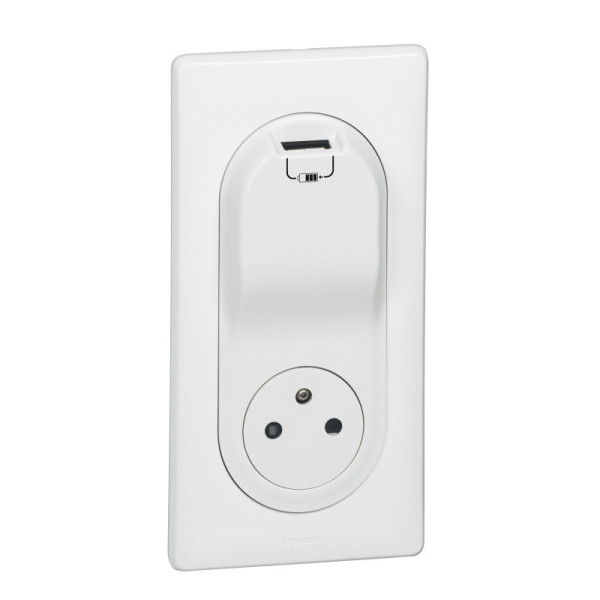 Legrand - Céliane - Prise surface + chageur USB type A - Blanc - Réf : 200236