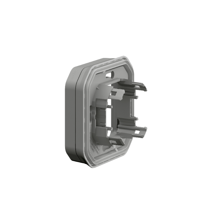 Legrand - Plexo L - Support plaque étanche - Encastré - 1 poste - Gris - Réf : 069681L