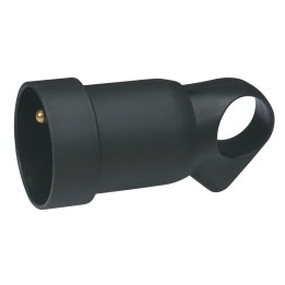 Legrand - Prolongateur plastique 2P+T 16A à anneau - noir - Réf : 050429