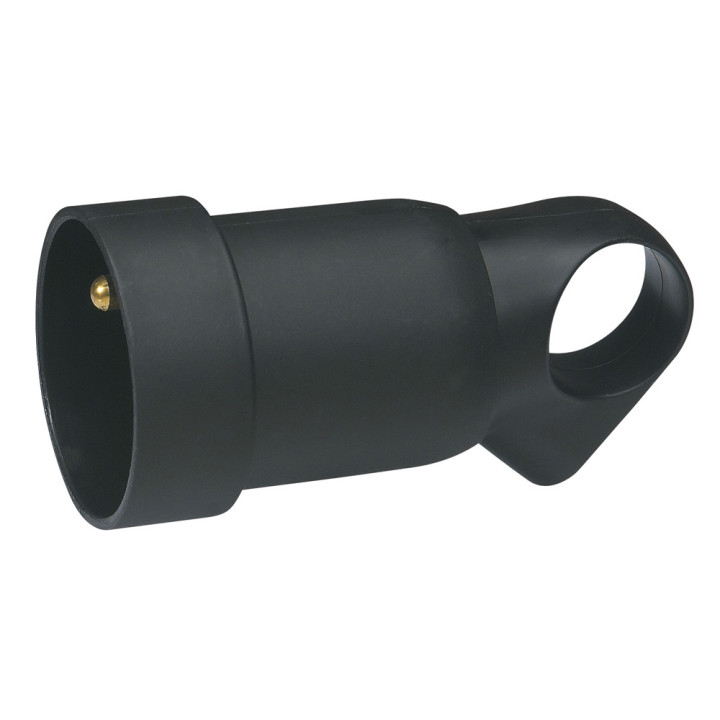 Legrand - Prolongateur plastique 2P+T 16A à anneau - noir - Réf : 050429
