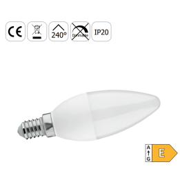 Miidex - Ampoule LED E14 6W Flamme - E - 806 Lm - 240° - 4000K - Réf : 100584