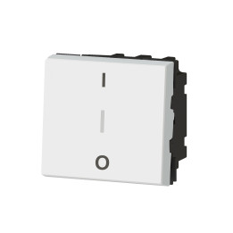 Legrand -Mosaic L -  Interrupteur bipolaire avec borne pour repiquage neutre - 10AX 250V - Blanc - Réf : 077050L