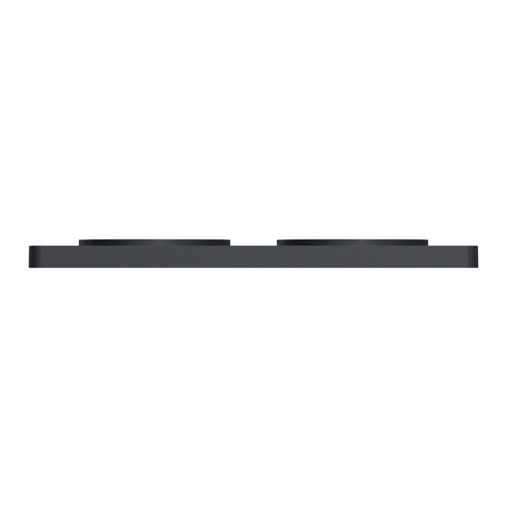 Schneider - Odace 2011 - Touch - Plaque 2 postes - Entraxe 71 mm - Anthracite - Réf : S540804