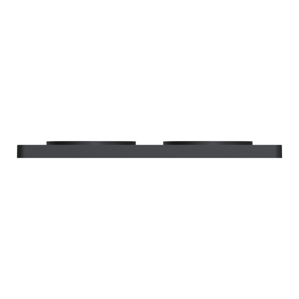 Schneider - Odace 2011 - Touch - Plaque 2 postes - Entraxe 71 mm - Anthracite - Réf : S540804
